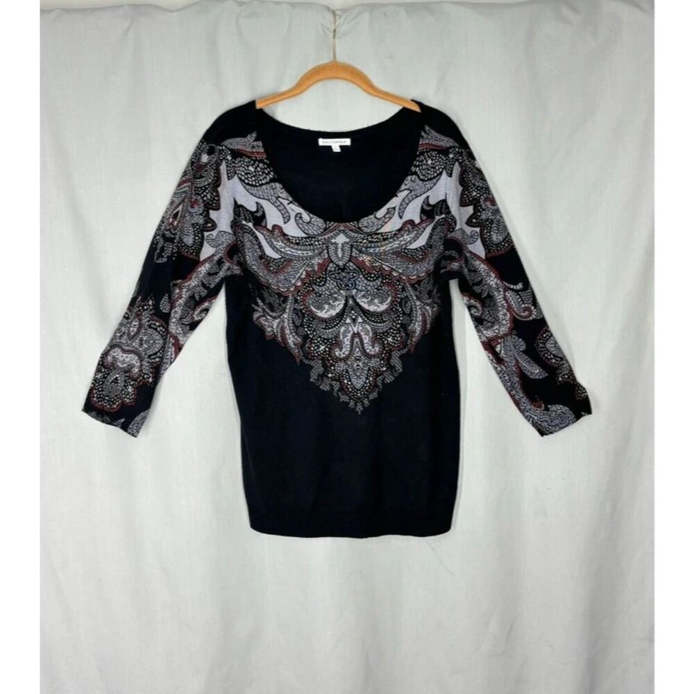 Emily Daniels Women's Patterned Knit Top Size XL